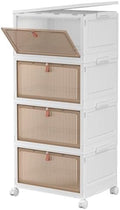 28Qt Foldable Storage Bins 4-Tier