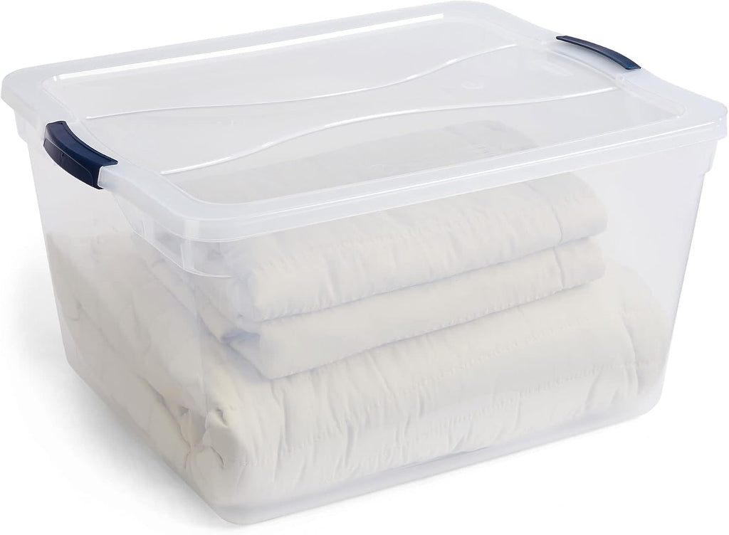 71Qt Clear Storage Bins 4-Pack Cleverstore