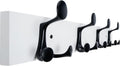 24in White Wood Wall Coat Rack