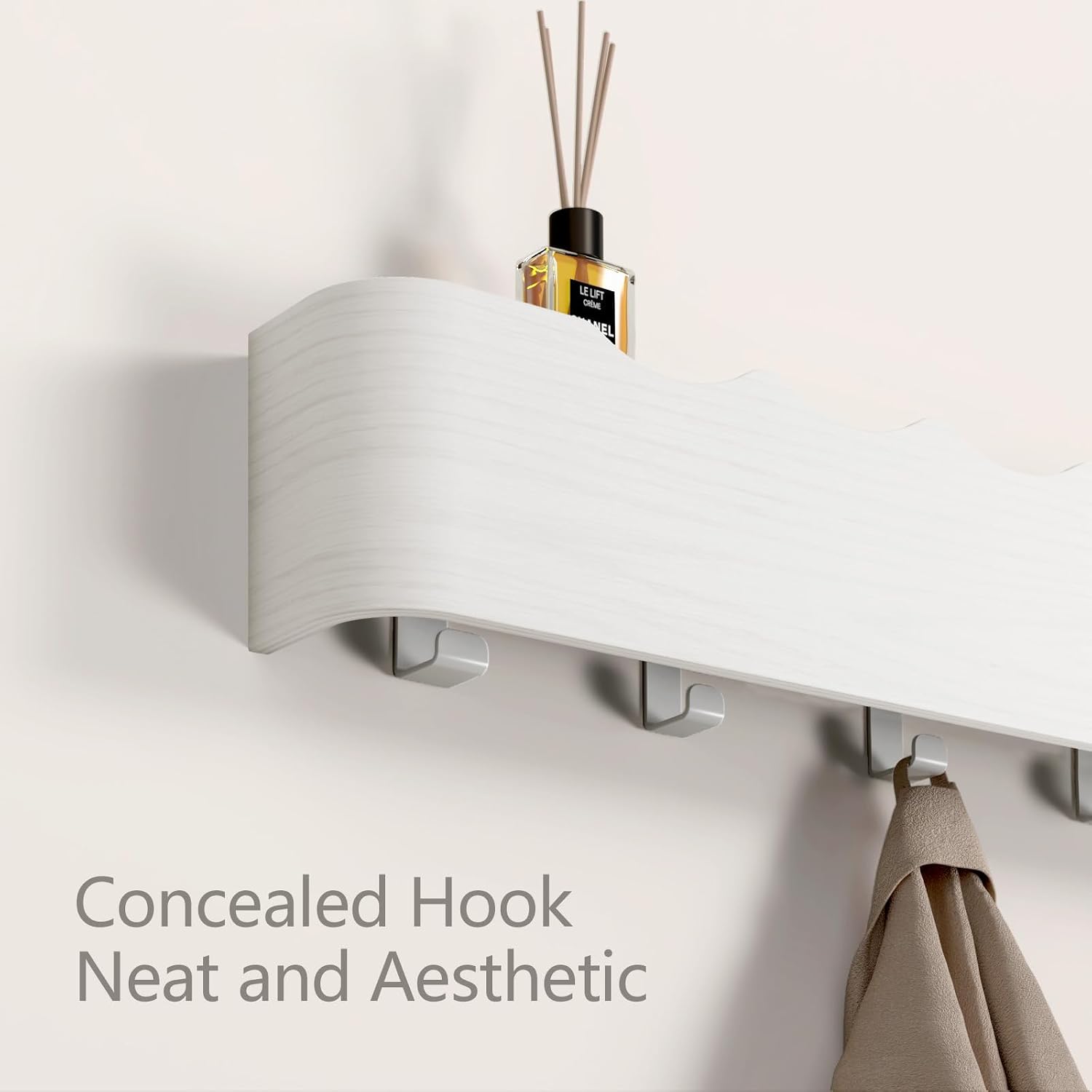 Wooden Wall Coat Rack With Shelf