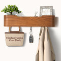 Walnut Wall Coat Rack With Shelf