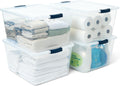 71Qt Clear Storage Bins 4-Pack Cleverstore
