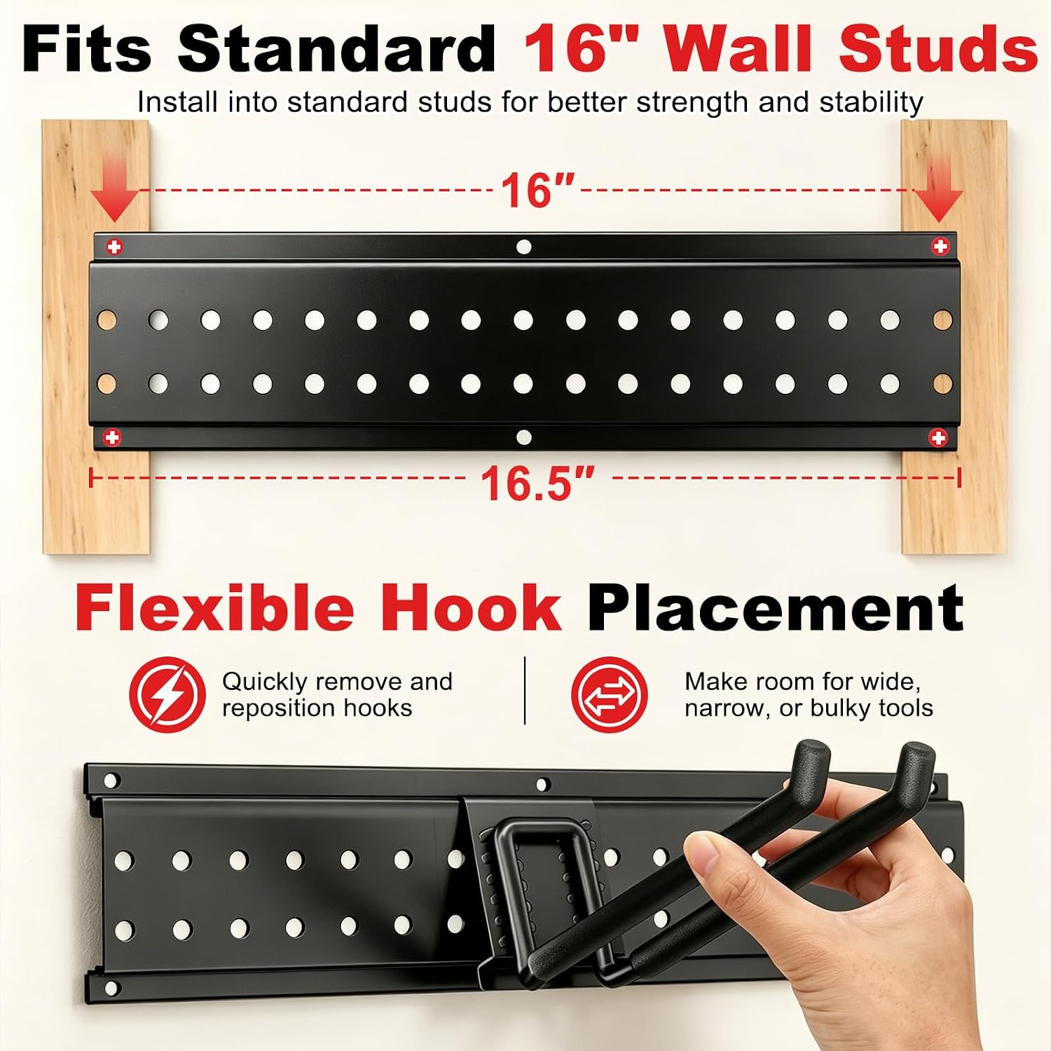 99in Wall Mount Tool Storage Rack