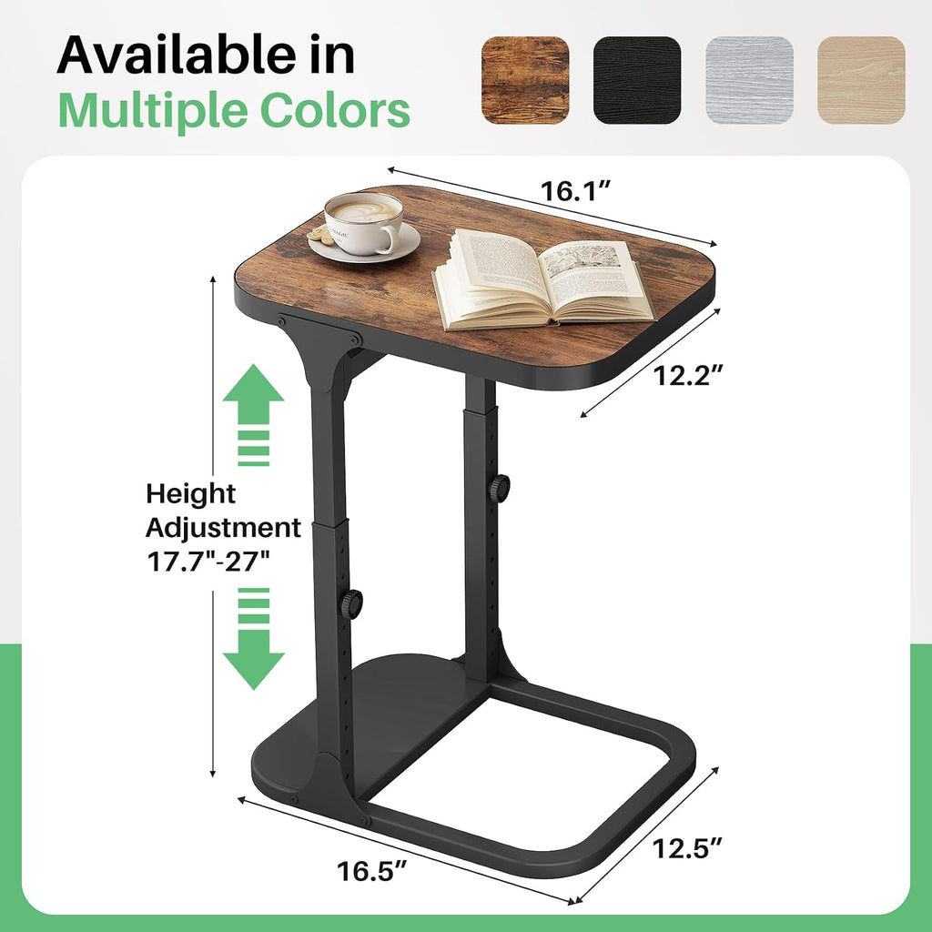 Adjustable Stable C Shaped Side Table