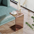 Clear Acrylic C Shaped Side Table 25.6 Inch