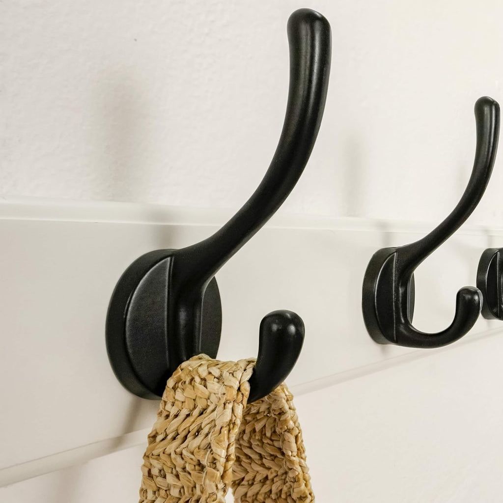 10 Hooks Wood Wall Coat Rack