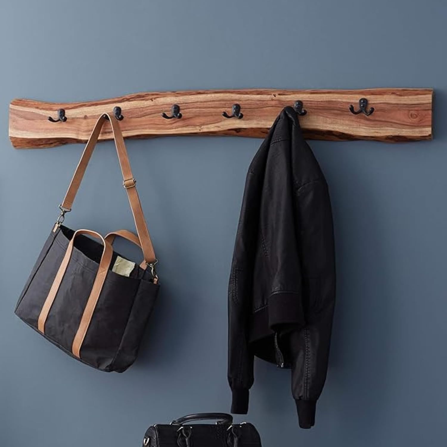 48in Live Edge Wood Coat Rack