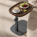 Adjustable C Sofa Side Table Walnut Black