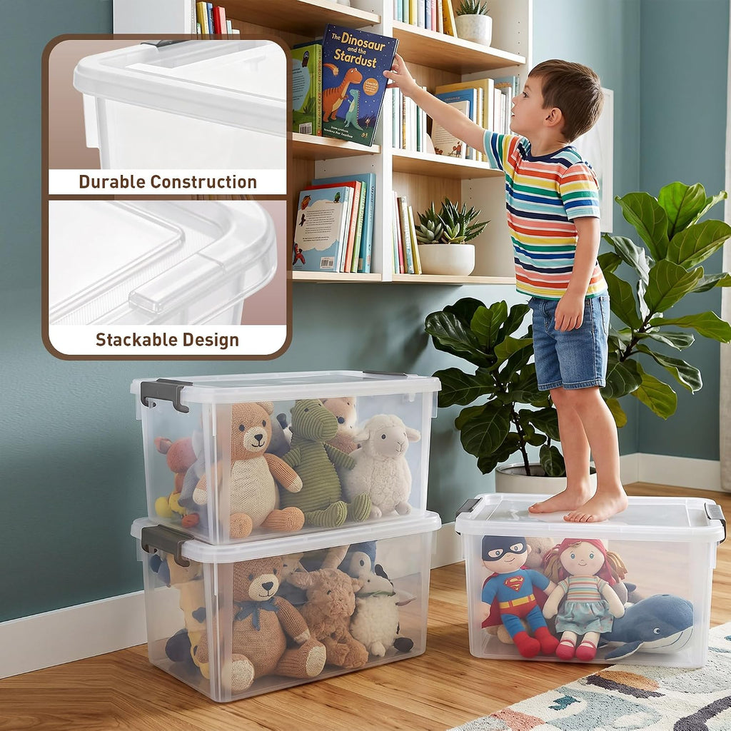 32QT Clear Storage Bins 6-Pack