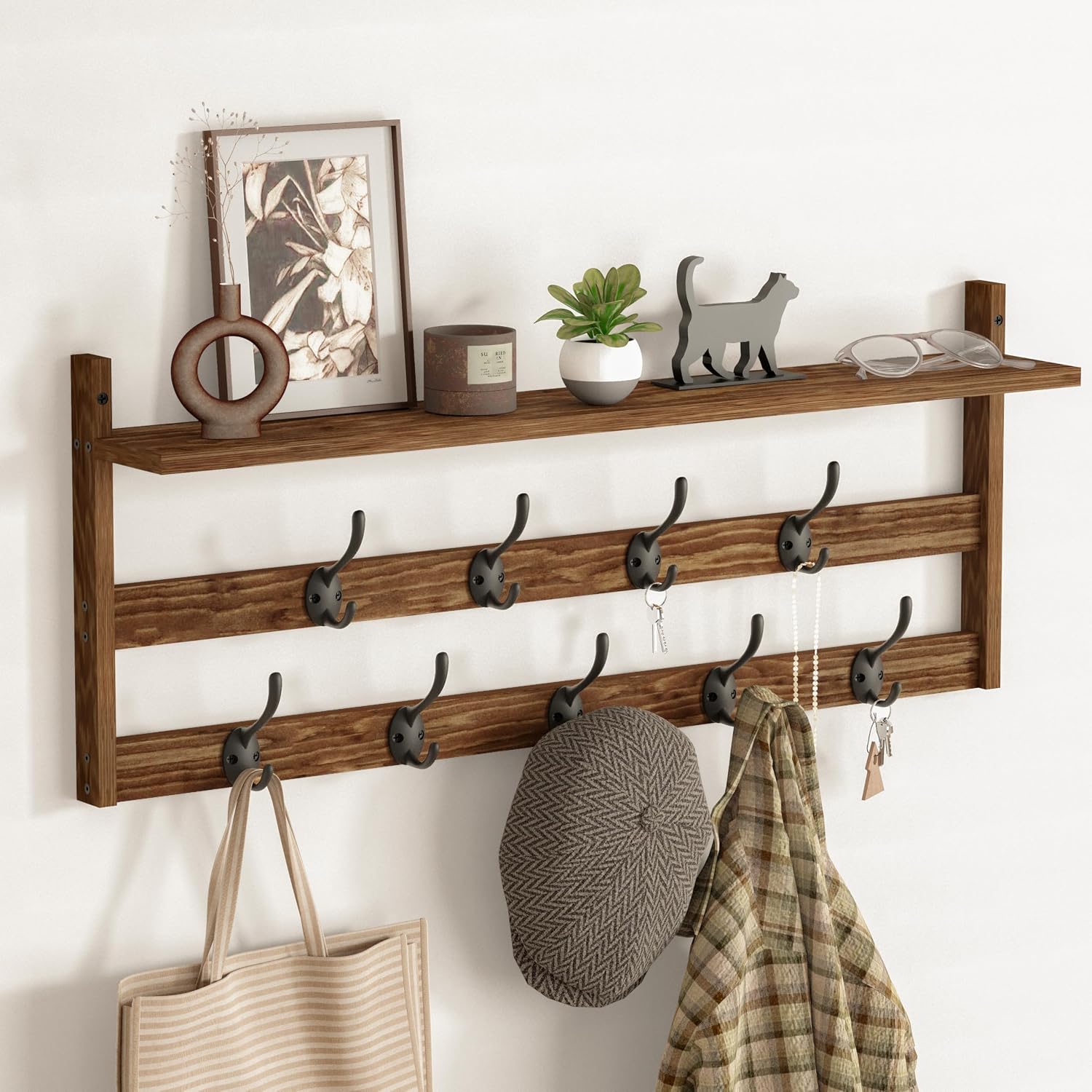 29in 2-Tier Wall Coat Rack