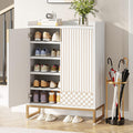 White 5-Tier Shoe Storage Cabinet