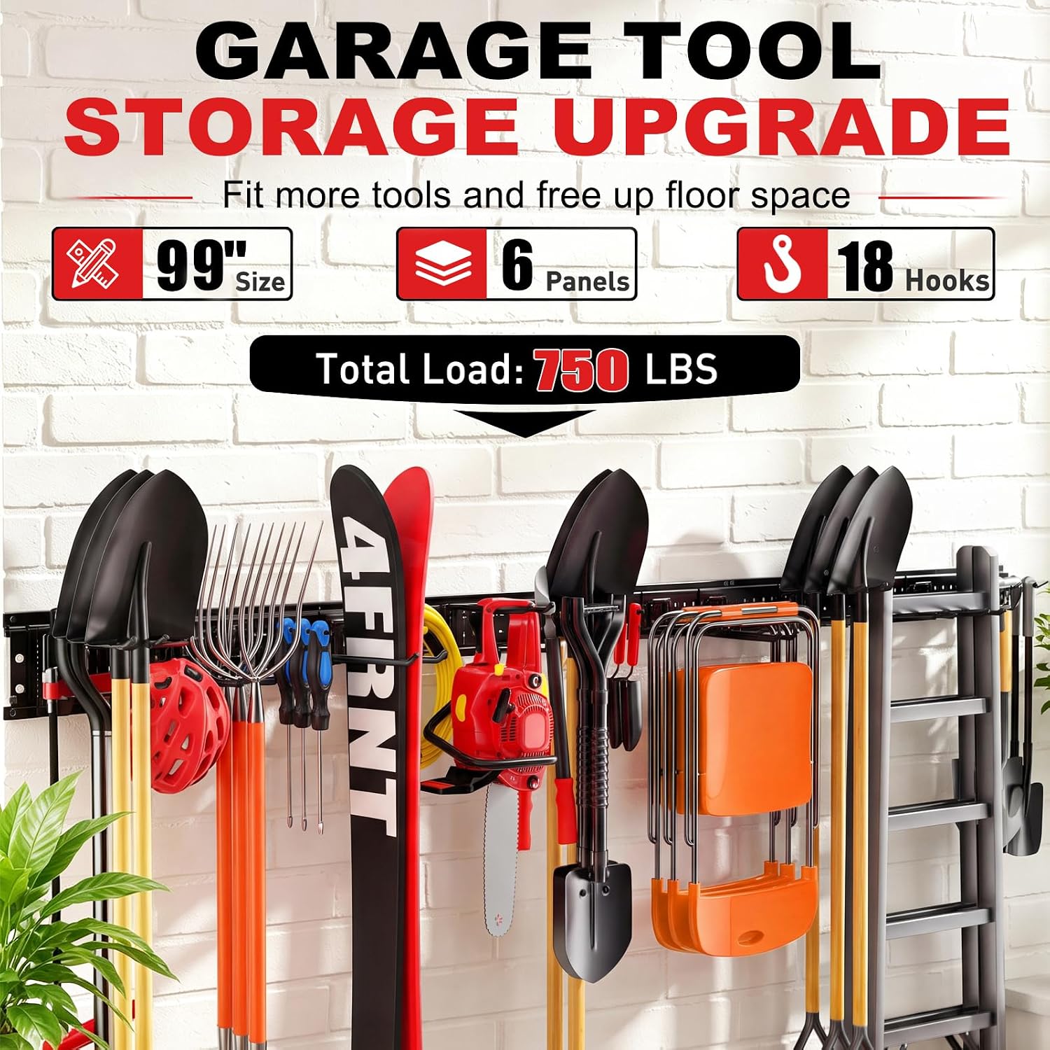 99in Wall Mount Tool Storage Rack