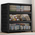 Black 840QT Foldable Storage Bins 3-Pack