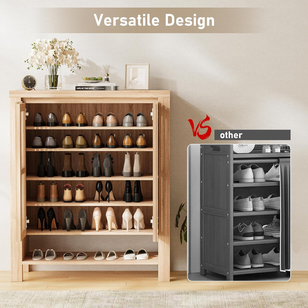 43in Tall 8-Tier Shoe Storage Cabinet