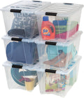 54Qt Clear Storage Bins 6-Pack USA Made